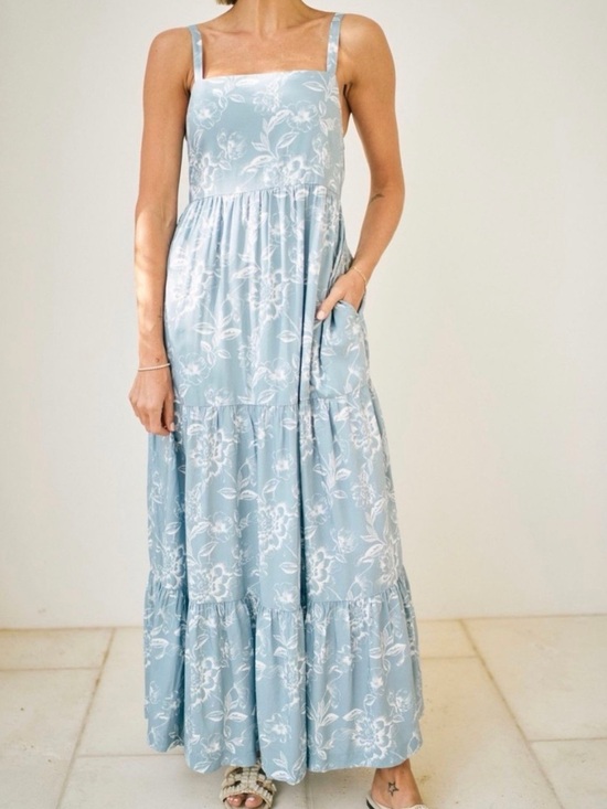 Hermoza Dresses & Skirts - NWT Hermoza/Bloomingdale's Shea Dress Blue Floral Maxi Dress-MSRP $138